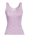 Bally Woman Top Lilac Size 10 Silk, Cotton