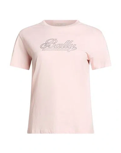 Bally Woman T-shirt Light Pink Size 8 Cotton