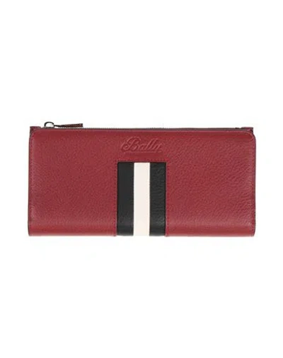 Bally Woman Wallet Brick Size - Cow Leather In Red