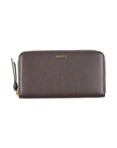 Bally Woman Wallet Dark Brown Size - Leather