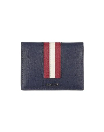 Bally Man Document Holder Navy Blue Size - Lambskin