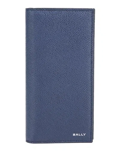 Bally Woman Wallet Navy Size - Leather In Blue