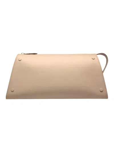 Bally Women's Arieel Leather Clutch Bag In Fossil In Beige