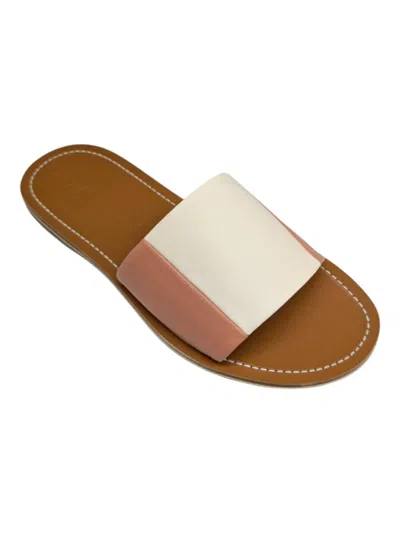 Bally Bianka Leather Flat Sandals In Brown