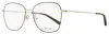 Bally Women's Butterfly Eyeglasses By5036h 005 Palladium/black 54mm In Multi