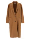 Bally Cappotto In Misto Lana Caramello Donna