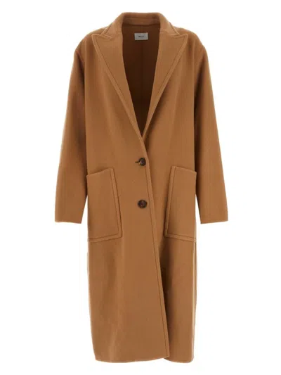 BALLY WOMEN'S CARAMEL WOOL BLEND COAT