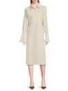 Bally Women's Flare-cuff Shirtdress In Cream