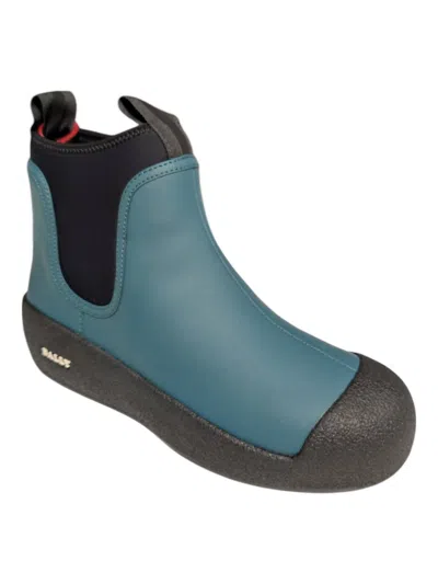 Bally Women's Gadey Leather Ankle Boots In Octanium/black In Blue