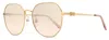 Bally Women's Geometric Sunglasses By0093d 33z Gold/rose 58mm In Multi