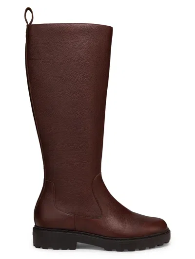 Bally Women's Goran Lug Sole Riding Boots In Brown