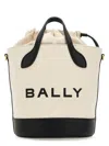 Bally Ivory Canvas Bar Bucket Bag
