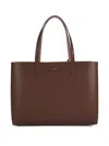 Bally Women's Logo Textured Leather Tote Bag In Brown