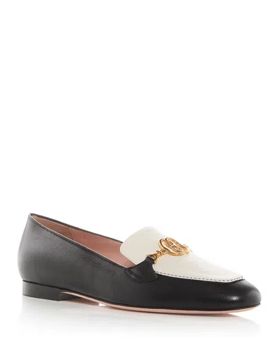 Bally Women's Olinde Apron Toe Loafers In Black/bone