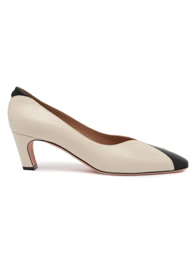 Bally Women's Samya 55mm Two-tone Leather Pumps In White