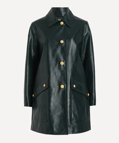 Bally Women's Seaweed Leather Jacket In Green