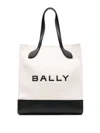 Bally Structured Bag With Detachable Strap And Bold Logo In White