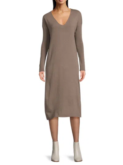 Bally Women's Wool & Cashmere Sheath Midi-dress In Brown