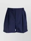 Bally Pleated Mohair-wool Blend Shorts