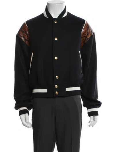 Pre-owned Bally Wool Bomber Jacket In Black