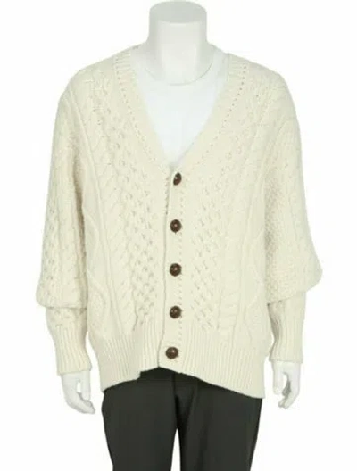 Pre-owned Bally Wool Cardigan W/ Tags In White