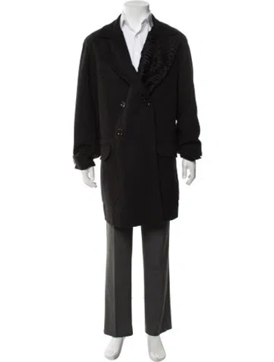 Pre-owned Bally Wool Coat In Black