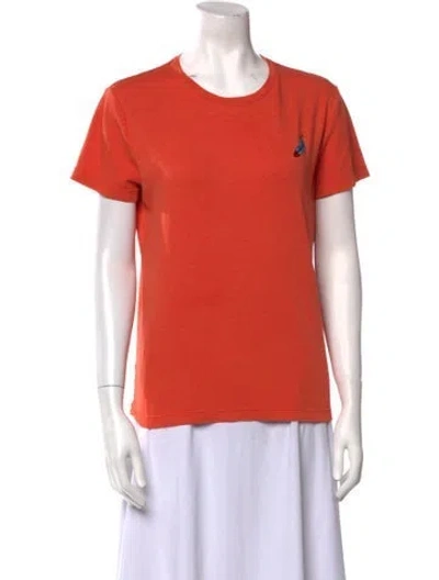 Pre-owned Bally Wool Crew Neck T-shirt In Orange