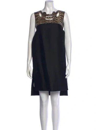 Pre-owned Bally Wool Knee-length Dress In Black