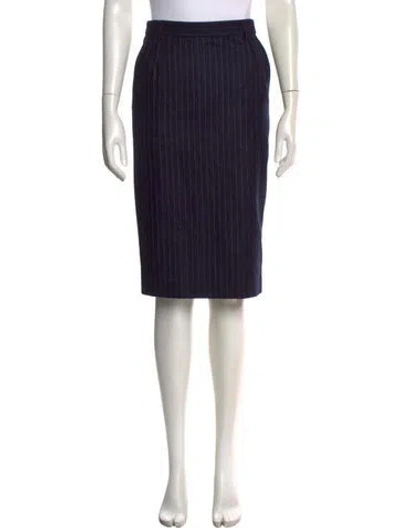 Pre-owned Bally Wool Knee-length Skirt In Blue