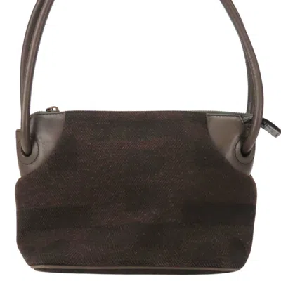 Pre-owned Bally Wool Leather Handbag () In Brown