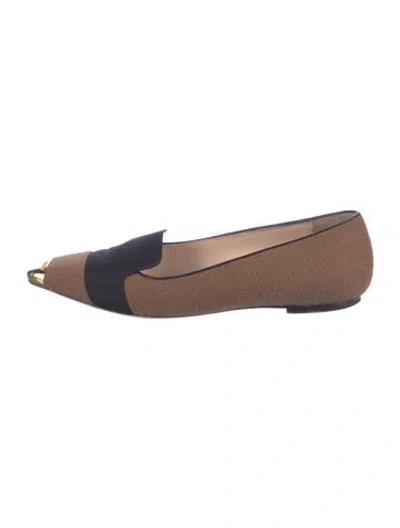 Pre-owned Bally Wool Loafers In Brown