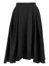 Bally Wool Midi Pleated Skirt In Black