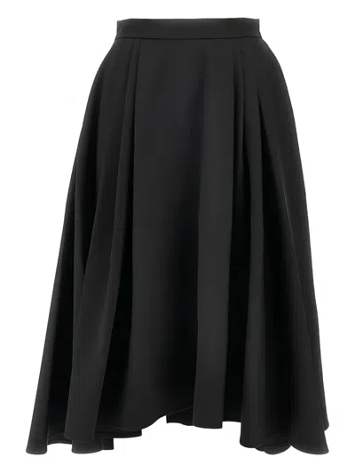 BALLY WOOL MIDI PLEATED SKIRT