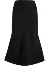 Bally Wool Midi Skirt In Black