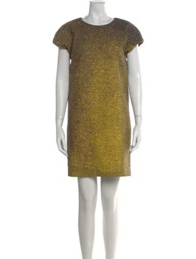 Pre-owned Bally Wool Mini Dress In Yellow