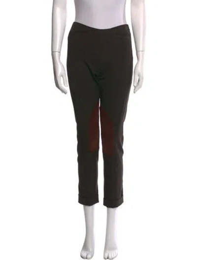 Pre-owned Bally Wool Straight Leg Pants In Brown