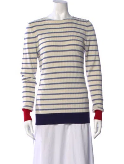 Pre-owned Bally Wool Striped Sweater In Neutrals