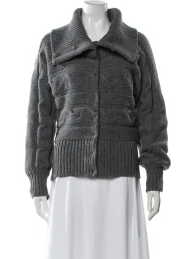 Pre-owned Bally Wool Turtleneck Sweater In Gray