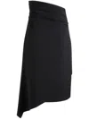 Bally Wrap Asymmetric Midi Skirt In Black