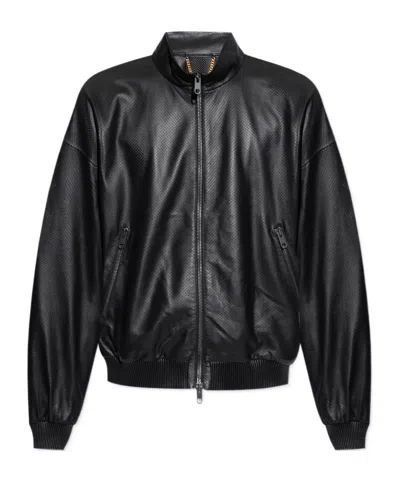 BALLY BALLY X ADRIEN BRODY PERFORATED ZIPPED JACKET