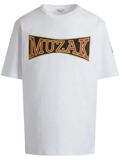 Bally X Dj Leo Mas Muzak-print T-shirt In White