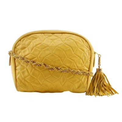 Pre-owned Bally Yellow Leather Shoulder Bag ()