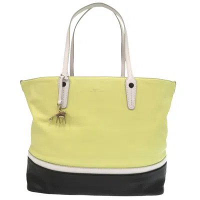 Pre-owned Bally Yellow Leather Tote Bag () In Multi