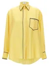 Bally Silk Shirt With Accents In Yellow
