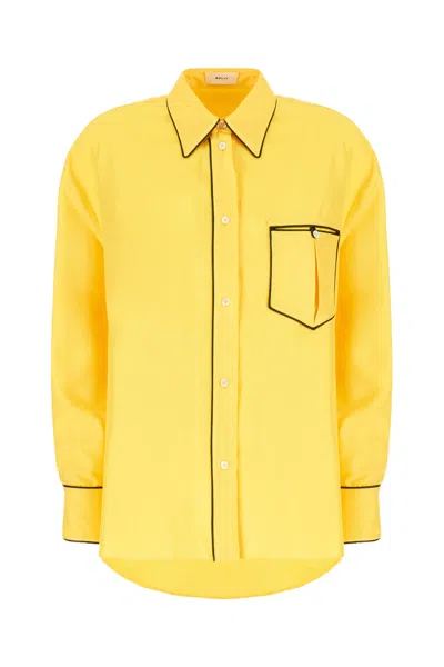 BALLY YELLOW SILK SHIRT