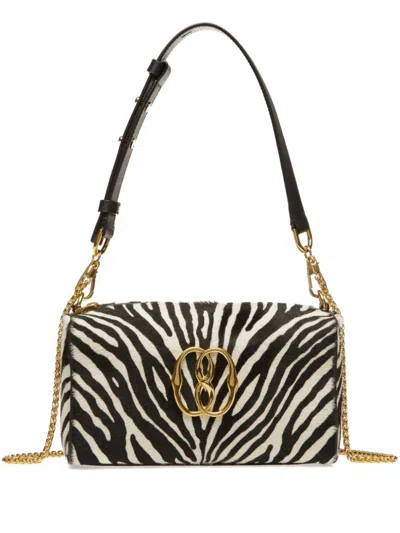 Bally Zebra Shoulder Bag In Black