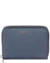 Bally Zelda Leather Coin Purse In Blue