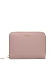 Bally Zip-around Leather Wallet In Pink