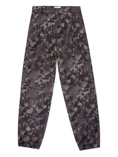 Bally Zip Camouflage Trousers In Gray