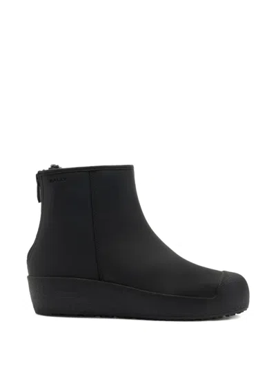 Bally Zip Leather Boot In Black